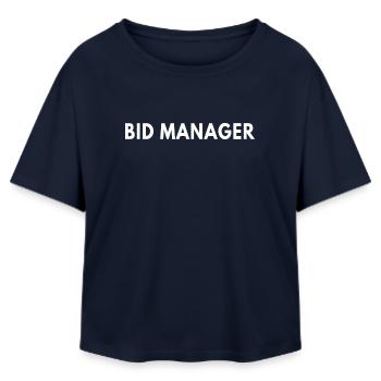 Bid Manager Professional Proposal Gift - Relaxed Fit Women's Modal Cotton T-Shirt by Stanley/Stella - navy - Front - AI Model Female 172 light (172cm)