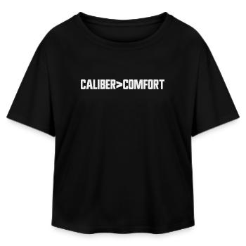Caliber Ahead of Comfort – Concealed Carry in Accordance with 2nd V - Relaxed Fit Women's Modal Cotton T-Shirt by Stanley/Stella - black - Front - AI Model Female 172 light (172cm)