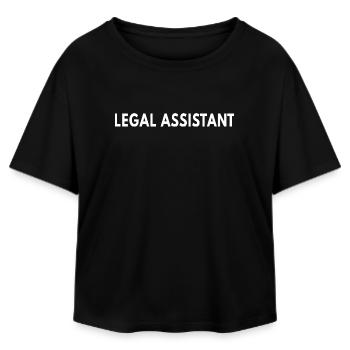Legal Assistant Gift Law Office Job Title - Relaxed Fit Women's Modal Cotton T-Shirt by Stanley/Stella - black - Front - AI Model Female 172 light (172cm)