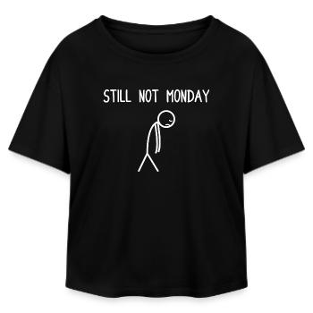 Still not monday stock market stock market traders - Relaxed Fit Women's Modal Cotton T-Shirt by Stanley/Stella - black - Front - AI Model Female 172 light (172cm)