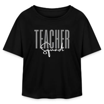 Teacher Squad Grade Appreciation Day - Relaxed Fit Women's Modal Cotton T-Shirt by Stanley/Stella - black - Front - AI Model Female 172 light (172cm)