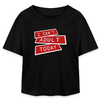 Je ne peux pas parler d’adulte aujourd’hui Drôle de Dicton-Adulte Logo - T-shirt femme coupe décontractée en coton modal Stanley/Stella - noir - Devant - AI Model Female 172 light (172cm)