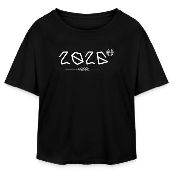 Geometrisches 2020 Muster - Relaxed Fit Frauen Modal Cotton T-Shirt von Stanley/Stella - Schwarz - Vorne - AI Model Female 172 light (172cm)