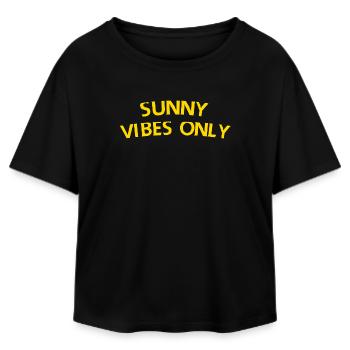 Uniquement des vibrations ensoleillées - T-shirt femme coupe décontractée en coton modal Stanley/Stella - noir - Devant - AI Model Female 172 light (172cm)