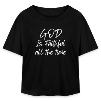 God is Faithfull all the time. - Relaxed Fit Women's Modal Cotton T-Shirt by Stanley/Stella - black - Front - AI Model Female 172 light (172cm)