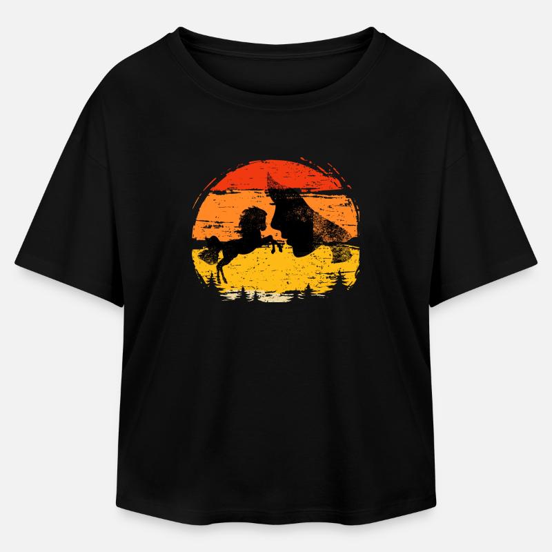 Riding for horse whisperers, riding for beginners - Relaxed Fit Women's Modal Cotton T-Shirt by Stanley/Stella - black