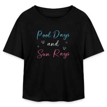 Pool Party - Relaxed Fit Women's Modal Cotton T-Shirt by Stanley/Stella - black - Front - AI Model Female 172 light (172cm)