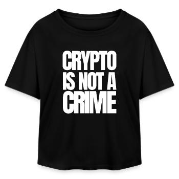 CRYPTO IS NOT A CRIME  - Relaxed Fit Frauen Modal Cotton T-Shirt von Stanley/Stella - Schwarz - Vorne - AI Model Female 172 light (172cm)