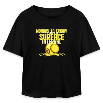 Diving Diver Snorkeling Recreational Diver - Relaxed Fit Women's Modal Cotton T-Shirt by Stanley/Stella - black - Front - AI Model Female 172 light (172cm)