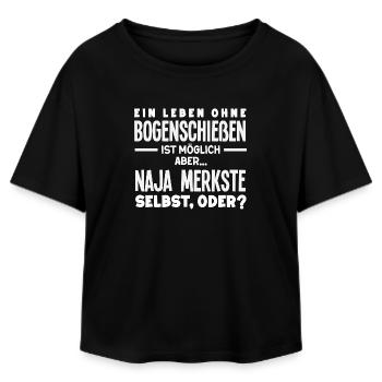 Ich gehe Bogenschießen - Relaxed Fit Frauen Modal Cotton T-Shirt von Stanley/Stella - Schwarz - Vorne - AI Model Female 172 light (172cm)