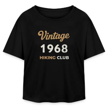 Vintage 1968 – Sailing Club Retro Geburtsjahr - Relaxed Fit Frauen Modal Cotton T-Shirt von Stanley/Stella - Schwarz - Vorne - AI Model Female 172 light (172cm)
