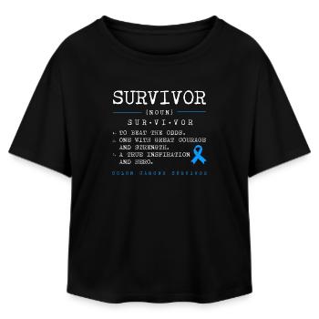 Colon, Cancer, Large Intestine - Relaxed Fit Women's Modal Cotton T-Shirt by Stanley/Stella - black - Front - AI Model Female 172 light (172cm)