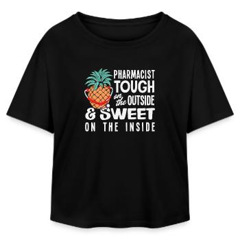 Pineapple pharmacist sweetie, hard pharmacy - Relaxed Fit Women's Modal Cotton T-Shirt by Stanley/Stella - black - Front - AI Model Female 172 light (172cm)
