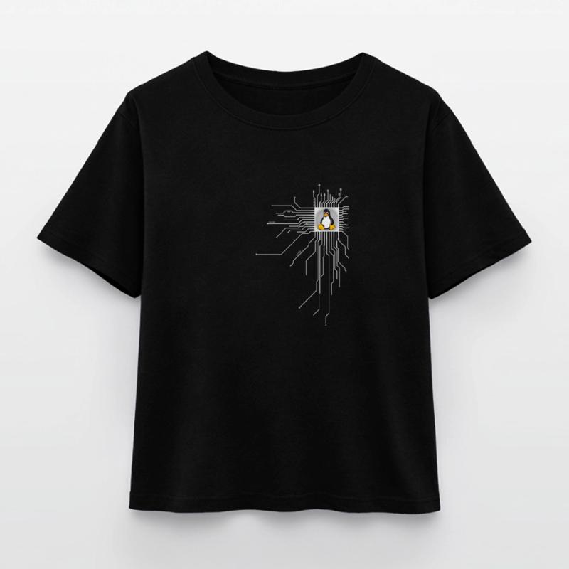 board Penguin Core Heart Computer pc Nerd program Relaxed Fit Women's Modal Cotton T-Shirt by Stanley/Stella