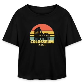 Colisée Rome Silhouette Rétro - T-shirt femme coupe décontractée en coton modal Stanley/Stella - noir - Devant - AI Model Female 172 light (172cm)