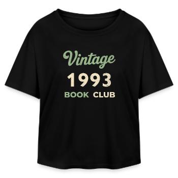 Cadeau rétro de l’année de naissance vintage du club de lecture 1993 - T-shirt femme coupe décontractée en coton modal Stanley/Stella - noir - Devant - AI Model Female 172 light (172cm)