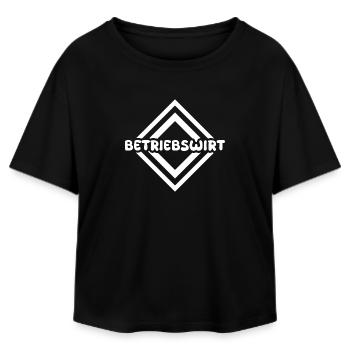 Business economist as a job - Relaxed Fit Women's Modal Cotton T-Shirt by Stanley/Stella - black - Front - AI Model Female 172 light (172cm)