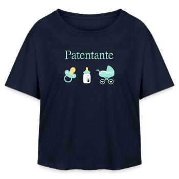 Patentante Taufe Geburt Junge - Relaxed Fit Frauen Modal Cotton T-Shirt von Stanley/Stella - Navy - Vorne - AI Model Female 172 light (172cm)