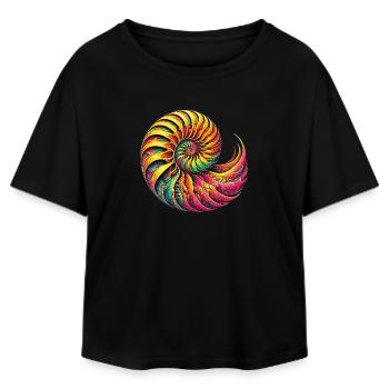 Nautilus Shell - Relaxed Fit Women's Modal Cotton T-Shirt by Stanley/Stella - black - Front - AI Model Female 172 light (172cm)