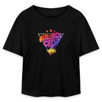 Mallorca Crew Neon Gradient - Relaxed Fit Women's Modal Cotton T-Shirt by Stanley/Stella - black - Front - AI Model Female 172 light (172cm)