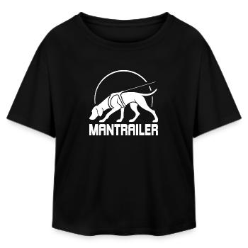 Vizsla MANTRAILER Search Dogs Dog Wilsigns - Relaxed Fit Women's Modal Cotton T-Shirt by Stanley/Stella - black - Front - AI Model Female 172 light (172cm)
