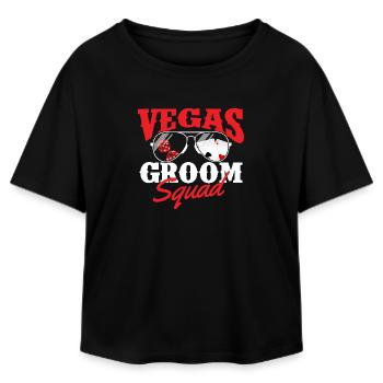 Équipe de garçons de la Vegas Groom Squad - T-shirt femme coupe décontractée en coton modal Stanley/Stella - noir - Devant - AI Model Female 172 light (172cm)