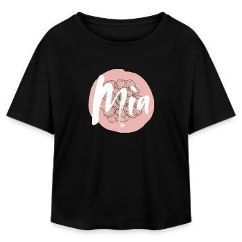 Mila Mädchenname Baby Shower Name Shirt - Relaxed Fit Frauen Modal Cotton T-Shirt von Stanley/Stella - Schwarz - Vorne - AI Model Female 172 light (172cm)