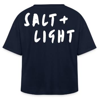 Salt + light - Relaxed Fit Frauen Modal Cotton T-Shirt von Stanley/Stella - Navy - Hinten - AI Model Female 172 light (172cm)