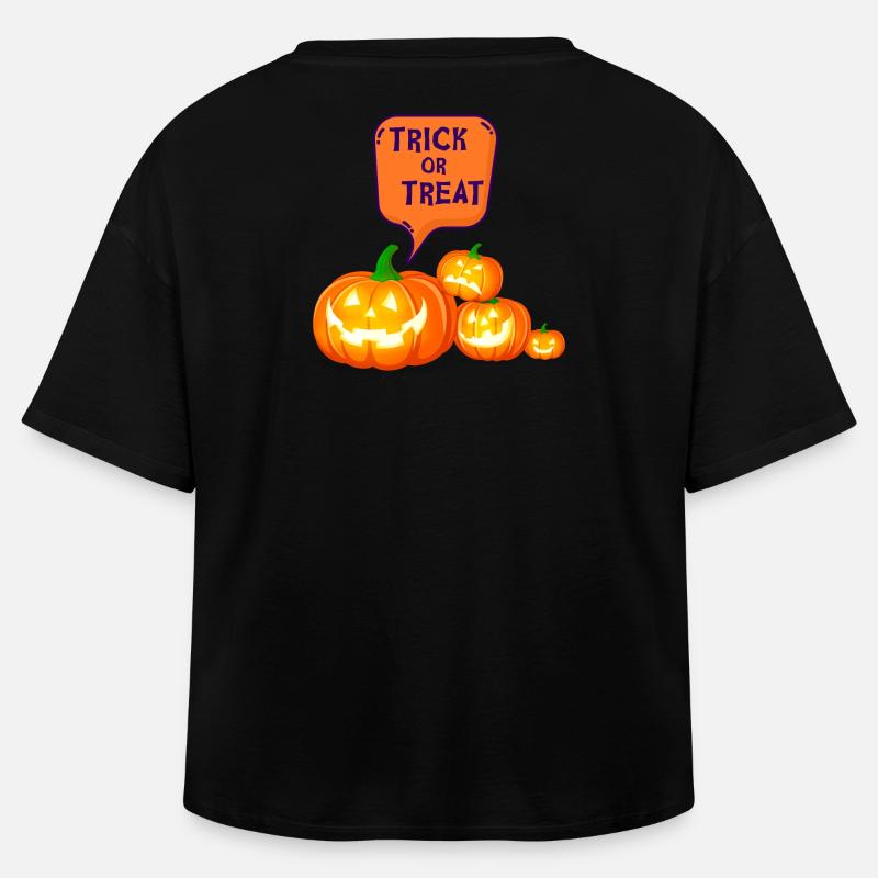 Halloween, Pumpkin, Witch - Relaxed Fit Women's Modal Cotton T-Shirt by Stanley/Stella - black