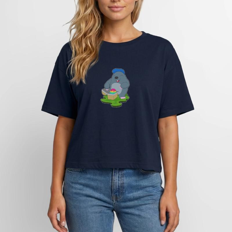 Mole Easter Easter Egg Relaxed Fit Women's Modal Cotton T-Shirt by Stanley/Stella