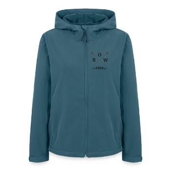 gekreuzte Ruderskulls - Ruderblätter mit Ruderboot - Frauen Recycelte Softshelljacke von Stanley/Stella - Dunkles Petrol - Vorne - AI Model Female 172 light (172cm)