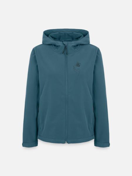 Kopf-Chaos-Strichzeichnungen - Frauen Recycelte Softshelljacke von Stanley/Stella - Dunkles Petrol