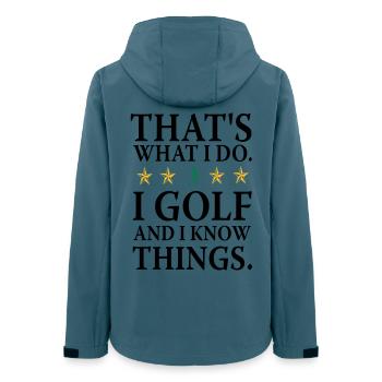 Ich spiele Golf - Frauen Recycelte Softshelljacke von Stanley/Stella - Dunkles Petrol - Hinten - AI Model Female 172 light (172cm)