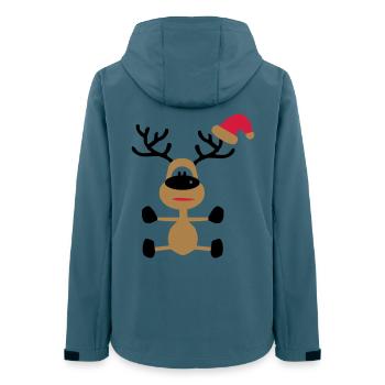 Weihnachten - Frauen Recycelte Softshelljacke von Stanley/Stella - Dunkles Petrol - Hinten - AI Model Female 172 light (172cm)