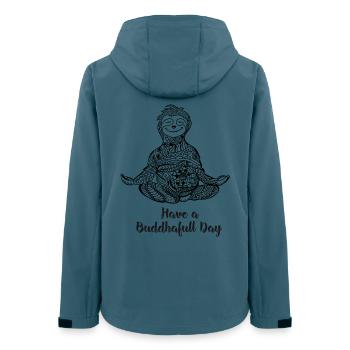 sloth buddha yoga mandala om spirutual chill ou - Women’s Recycled Softshell Jacket by Stanley/Stella - stargazer - Back - AI Model Female 172 light (172cm)