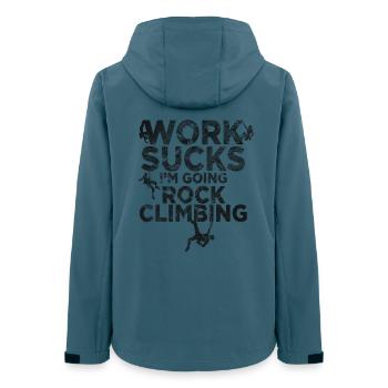 klettern boulder Kletterer klettergurt Geschenk - Frauen Recycelte Softshelljacke von Stanley/Stella - Dunkles Petrol - Hinten - AI Model Female 172 light (172cm)