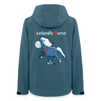 Icelandic horse on tour - Women’s Recycled Softshell Jacket by Stanley/Stella - stargazer - Back - AI Model Female 172 light (172cm)