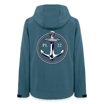 PL22 Marine Anchor - Women’s Recycled Softshell Jacket by Stanley/Stella - stargazer - Back - AI Model Female 172 light (172cm)