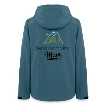 Camper - Frauen Recycelte Softshelljacke von Stanley/Stella - Dunkles Petrol - Hinten - AI Model Female 172 light (172cm)
