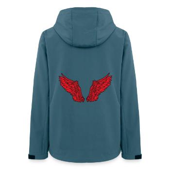 Flügel Engelsflügel himmlisch Engel Satan teuflisc - Frauen Recycelte Softshelljacke von Stanley/Stella - Dunkles Petrol - Hinten - AI Model Female 172 light (172cm)