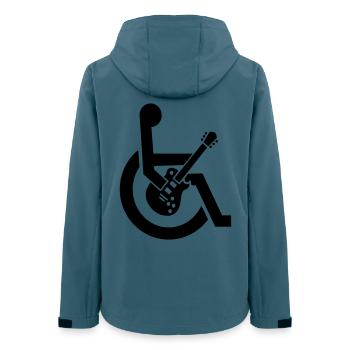 Wheelchair, wheelchair, guitar, guitarist, disability* - Women’s Recycled Softshell Jacket by Stanley/Stella - stargazer - Back - AI Model Female 172 light (172cm)