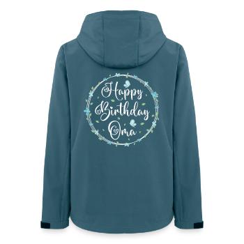 Happy Birthday Oma Geburtstag Geschenk - Frauen Recycelte Softshelljacke von Stanley/Stella - Dunkles Petrol - Hinten - AI Model Female 172 light (172cm)