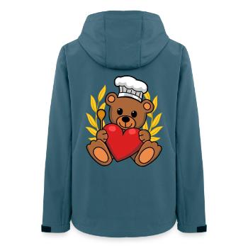Teddy Bear Laurel Wreath Chef Cuisine Gourmet Cook - Veste softshell femme recyclée Stanley/Stella - bleu pétrole foncé - Dos - AI Model Female 172 light (172cm)