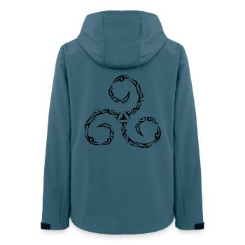 Triskèle Tribal Celte Breton - Veste softshell femme recyclée Stanley/Stella - bleu pétrole foncé - Dos - AI Model Female 172 light (172cm)