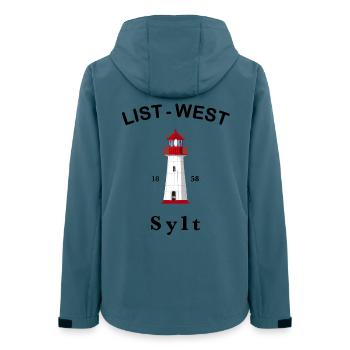 Iconic lighthouse List-West on Sylt, North Sea - Women’s Recycled Softshell Jacket by Stanley/Stella - stargazer - Back - AI Model Female 172 light (172cm)
