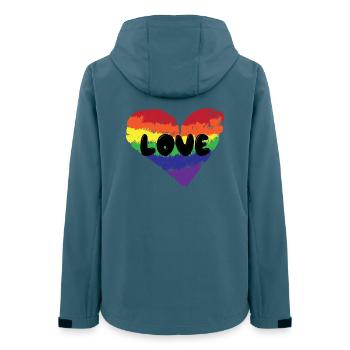 Heart Love Lgbt Relationship Saying Homosexual - Women’s Recycled Softshell Jacket by Stanley/Stella - stargazer - Back - AI Model Female 172 light (172cm)