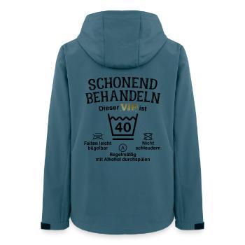 40. Geburtstag Schonend Behandeln 40 VIP ist 40 - Frauen Recycelte Softshelljacke von Stanley/Stella - Dunkles Petrol - Hinten - AI Model Female 172 light (172cm)