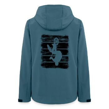 Croquis du pilote de BMX - Veste softshell femme recyclée Stanley/Stella - bleu pétrole foncé - Dos - AI Model Female 172 light (172cm)