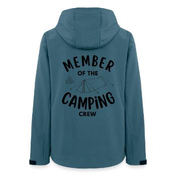 Membre de l’équipe de camping drôle - Veste softshell femme recyclée Stanley/Stella - bleu pétrole foncé - Dos - AI Model Female 172 light (172cm)