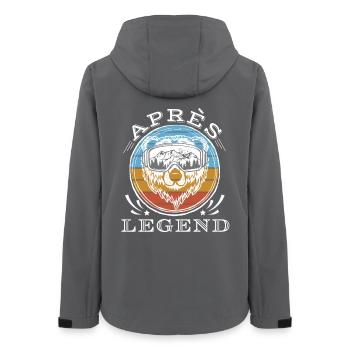 Après Legend - Chemise d’après-ski - Veste softshell femme recyclée Stanley/Stella - charbon - Dos - AI Model Female 172 light (172cm)